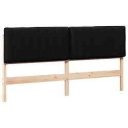Tête de lit capitonnée Marron et Noir 180 cm Pin massif 583728583728