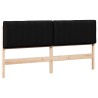 Tête de lit capitonnée Marron et Noir 180 cm Pin massif 583728583728