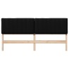 Tête de lit capitonnée Marron et Noir 180 cm Pin massif 583728583728