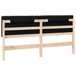 Tête de lit capitonnée Marron et Noir 180 cm Pin massif 583728583728