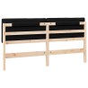 Tête de lit capitonnée Marron et Noir 180 cm Pin massif 583728583728