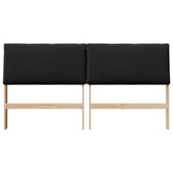 Tête de lit capitonnée Noir 180 cm Pin massif 583736583736