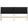 Tête de lit capitonnée Noir 180 cm Pin massif 583736583736