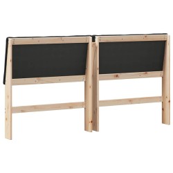 Tête de lit capitonnée Noir 180 cm Pin massif 583736583736