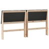 Tête de lit capitonnée Noir 180 cm Pin massif 583736583736