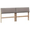 Tête de lit capitonnée Taupe 180 cm Pin massif 583738583738