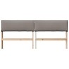 Tête de lit capitonnée Taupe 180 cm Pin massif 583738583738