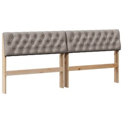 Tête de lit capitonnée Taupe 180 cm Pin massif 583739583739