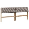 Tête de lit capitonnée Taupe 180 cm Pin massif 583739583739