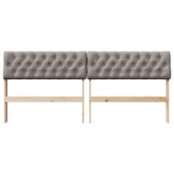 Tête de lit capitonnée Taupe 180 cm Pin massif 583739583739