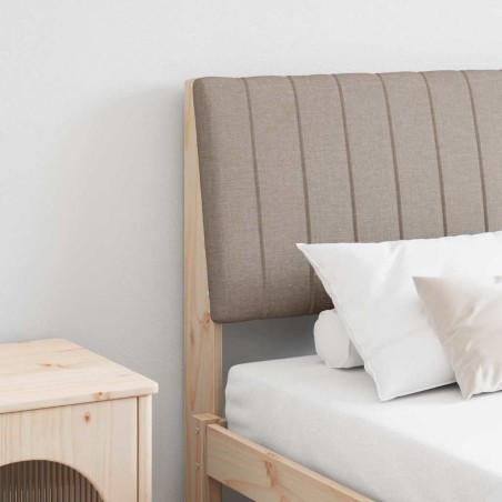 Tête de lit capitonnée Taupe 160 cm Pin massif 583740583740