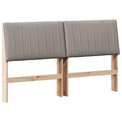 Tête de lit capitonnée Taupe 160 cm Pin massif 583740583740