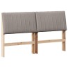 Tête de lit capitonnée Taupe 160 cm Pin massif 583740583740