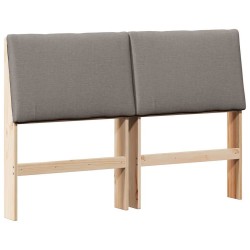 Tête de lit capitonnée Taupe 140 cm Pin massif 583741583741