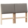 Tête de lit capitonnée Taupe 140 cm Pin massif 583741583741