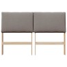 Tête de lit capitonnée Taupe 140 cm Pin massif 583741583741