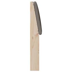 Tête de lit capitonnée Taupe 140 cm Pin massif 583741583741