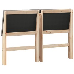 Tête de lit capitonnée Taupe 140 cm Pin massif 583741583741