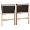 Tête de lit capitonnée Taupe 140 cm Pin massif 583741583741