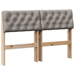 Tête de lit capitonnée Taupe 120 cm Pin massif 583742583742