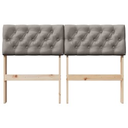 Tête de lit capitonnée Taupe 120 cm Pin massif 583742583742