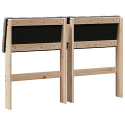 Tête de lit capitonnée Taupe 120 cm Pin massif 583742583742