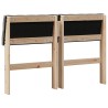 Tête de lit capitonnée Taupe 120 cm Pin massif 583742583742