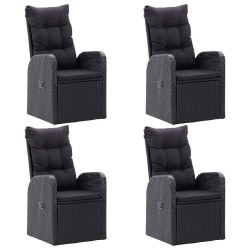 Ensemble à manger de jardin 5 pcs Noir 583743583743