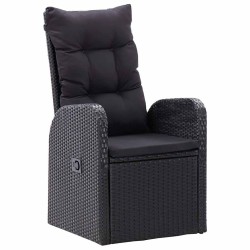 Ensemble à manger de jardin 5 pcs Noir 583743583743