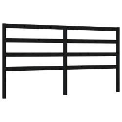 Tête de lit Noir 206x4x100 cm Bois massif de pin 583744583744