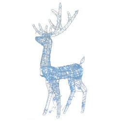 Décorations de Noël de renne Acrylique 2 pcs 128 cm Blanc froid 583745583745