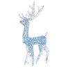 Décorations de Noël de renne Acrylique 2 pcs 128 cm Blanc froid 583745583745
