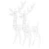 Décorations de Noël de renne Acrylique 2 pcs 128 cm Blanc froid 583745583745