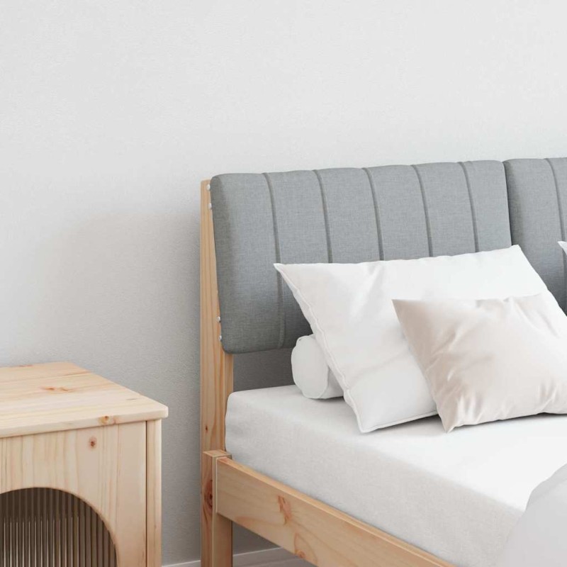Tête de lit capitonnée Gris clair 120 cm Pin massif 583746583746