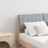 Tête de lit capitonnée Gris clair 120 cm Pin massif 583746583746