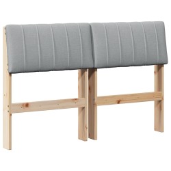 Tête de lit capitonnée Gris clair 120 cm Pin massif 583746583746