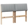 Tête de lit capitonnée Gris clair 120 cm Pin massif 583746583746