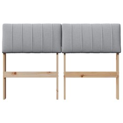Tête de lit capitonnée Gris clair 120 cm Pin massif 583746583746