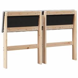 Tête de lit capitonnée Gris clair 120 cm Pin massif 583746583746