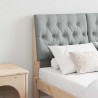 Tête de lit capitonnée Gris clair 120 cm Pin massif 583747583747