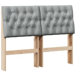 Tête de lit capitonnée Gris clair 120 cm Pin massif 583747583747