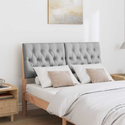 Tête de lit capitonnée Gris clair 120 cm Pin massif 583747583747