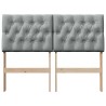 Tête de lit capitonnée Gris clair 120 cm Pin massif 583747583747