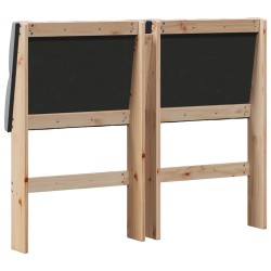 Tête de lit capitonnée Gris clair 120 cm Pin massif 583747583747