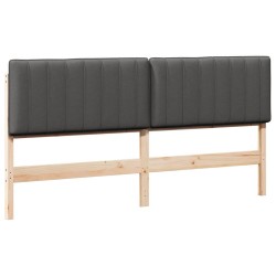 Tête de lit capitonnée Brun et gris foncé 180 cm Pin massif 583748583748