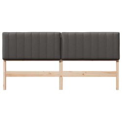 Tête de lit capitonnée Brun et gris foncé 180 cm Pin massif 583748583748