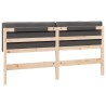 Tête de lit capitonnée Brun et gris foncé 180 cm Pin massif 583748583748