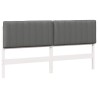 Tête de lit capitonnée Blanc et gris clair 180 cm Pin massif 583749583749