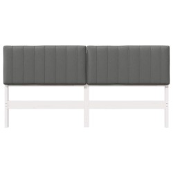 Tête de lit capitonnée Blanc et gris clair 180 cm Pin massif 583749583749