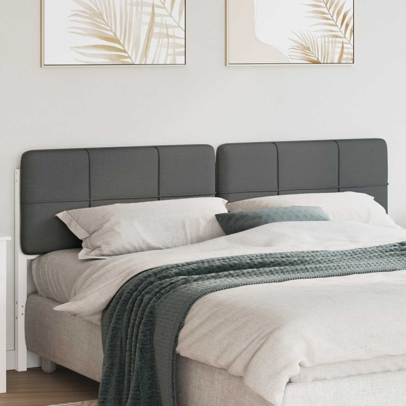 Tête de lit capitonnée Blanc et gris clair 180 cm Pin massif 583750583750